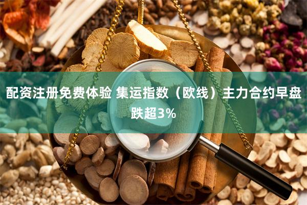 配资注册免费体验 集运指数（欧线）主力合约早盘跌超3%