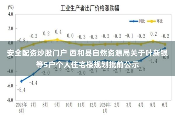 安全配资炒股门户 西和县自然资源局关于叶新银等5户个人住宅楼规划批前公示